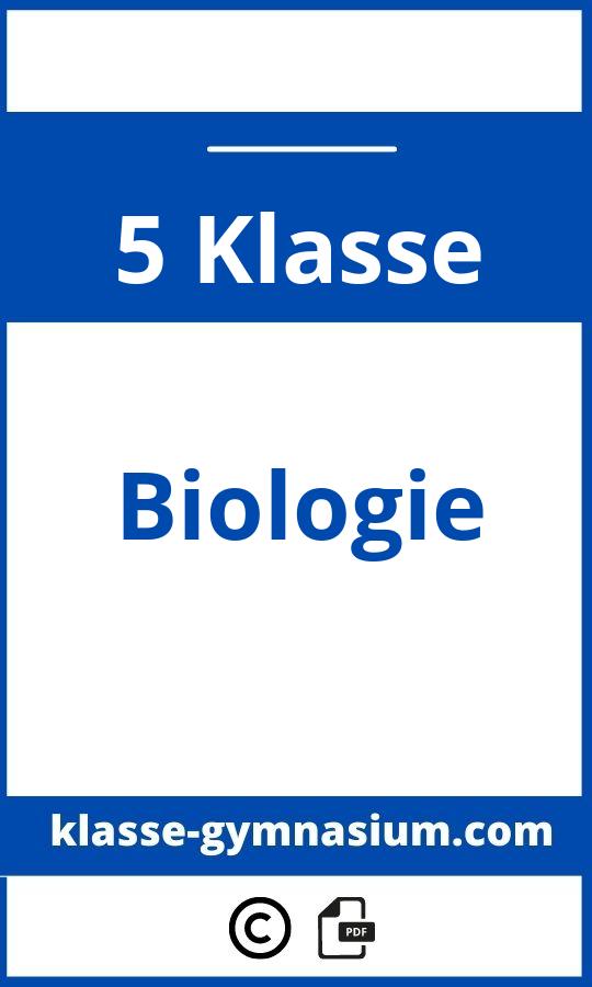 5 Klasse Gymnasium Biologie