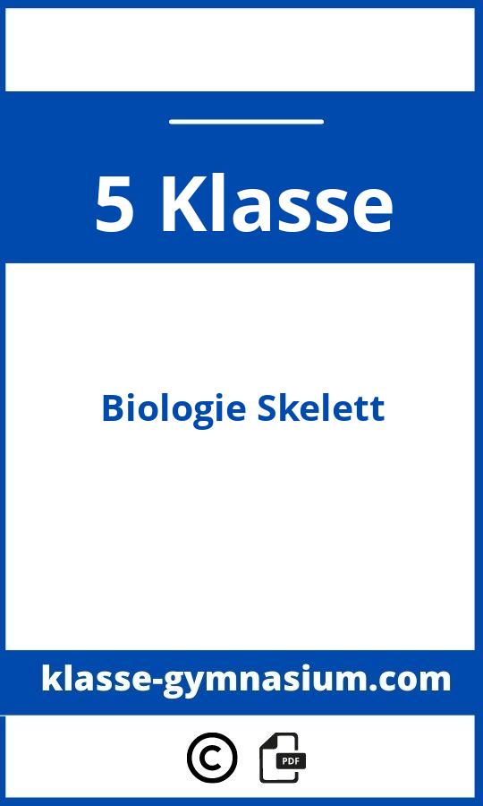 Biologie 5 Klasse Gymnasium Skelett