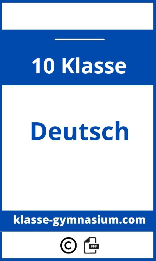 Deutsch 10 Klasse Gymnasium