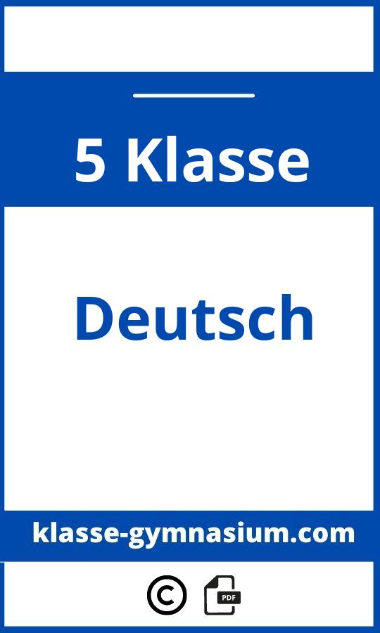 Deutsch 5. Klasse Gymnasium