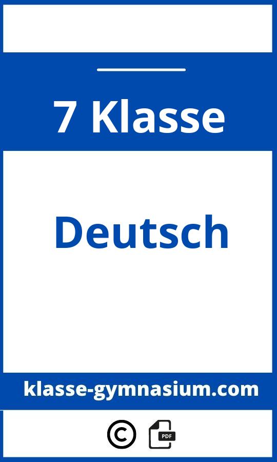 Deutsch Gymnasium Klasse 7