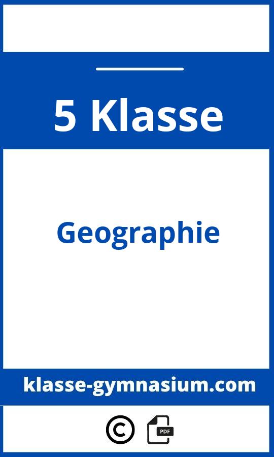 Geographie 5 Klasse Gymnasium