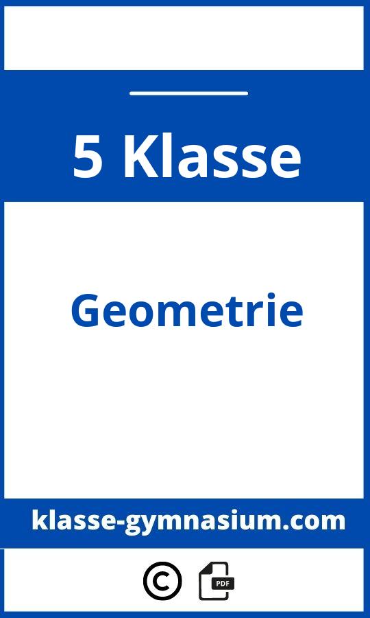 Geometrie 5. Klasse Gymnasium