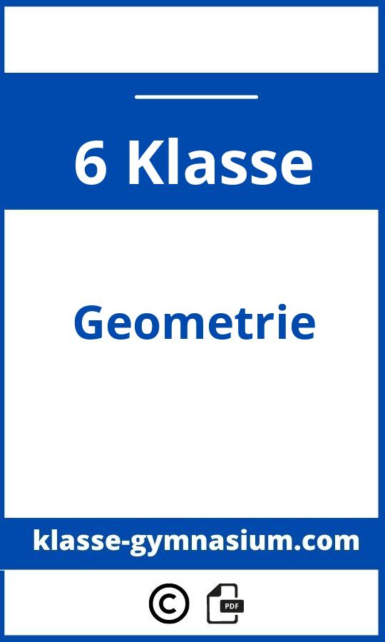 Geometrie 6 Klasse Gymnasium