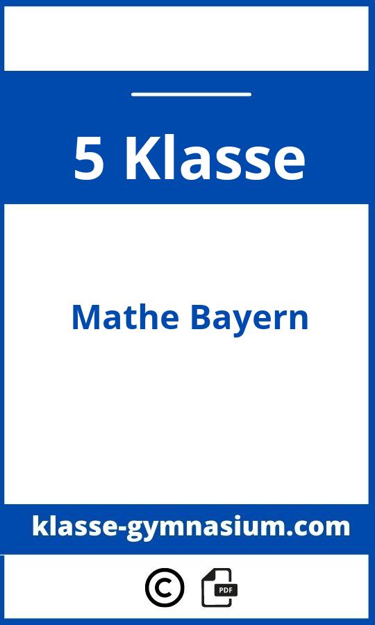 Mathe 5 Klasse Gymnasium Bayern
