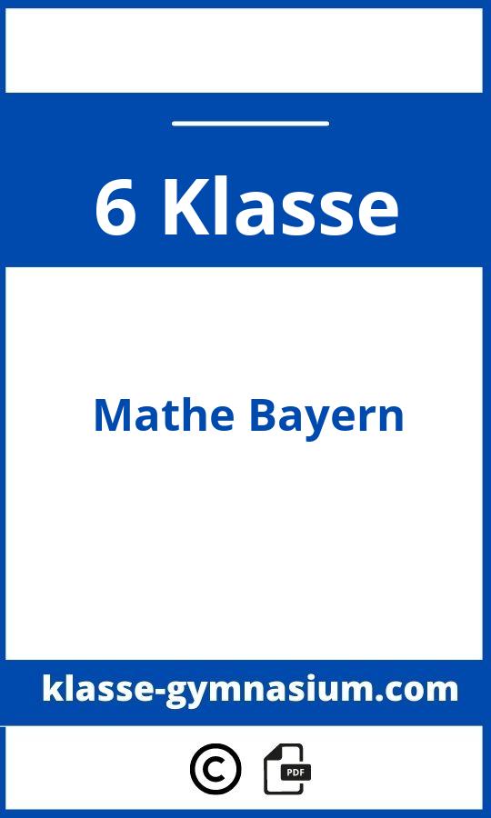 Mathe 6 Klasse Gymnasium Bayern