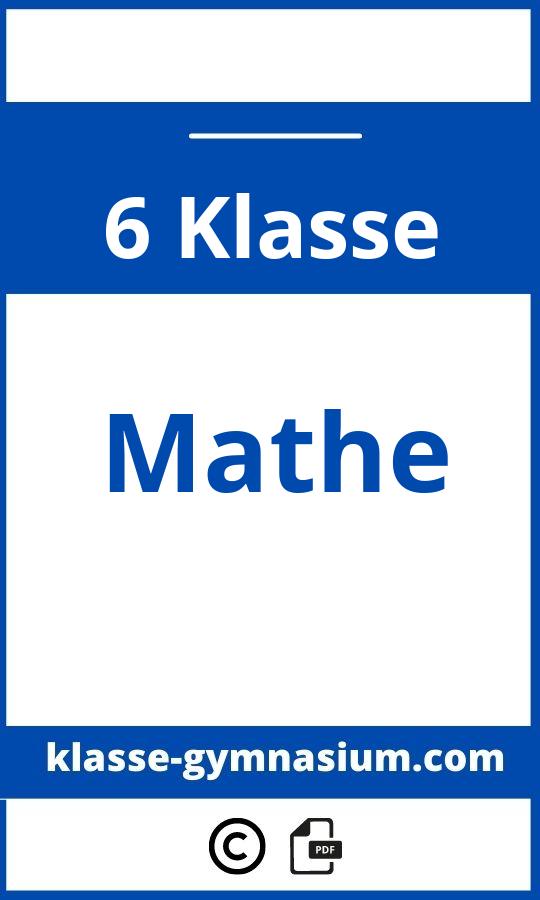 Mathe 6. Klasse Gymnasium