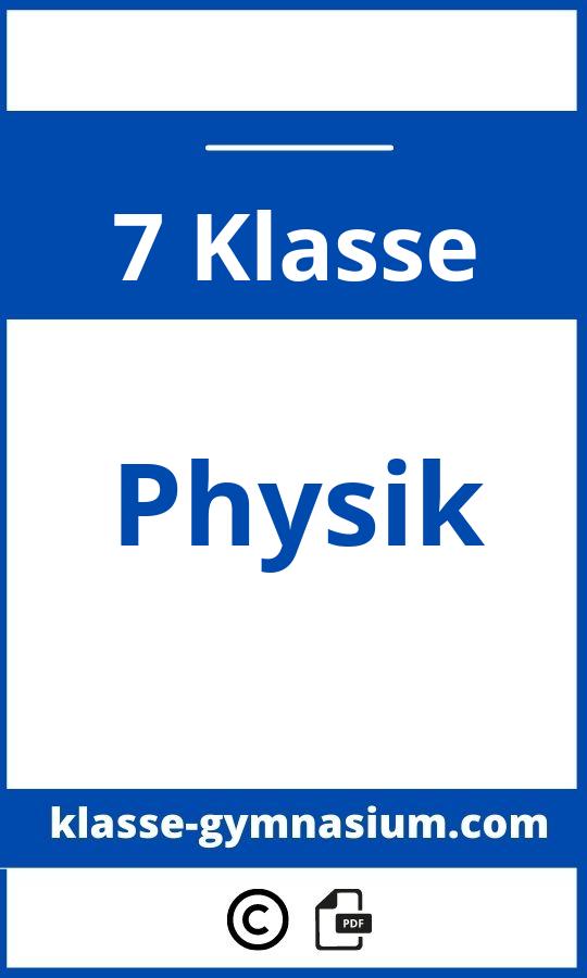 Physik 7 Klasse Gymnasium
